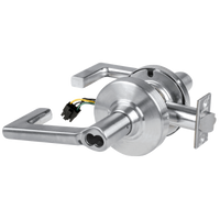 Schlage ND80BD-EL-LON-626 electrified storeroom cylindrical lock, satin chrome, Longitude lever trim