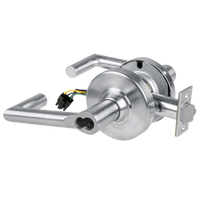 Schlage ND80BD-EU-BRK-626 electrified storeroom cylindrical lock, satin chrome Boardwalk lever, SFIC prep