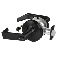 Schlage ND80-BD-EU-RHO-RX 622 electrified storeroom cylindrical lock, black Rhodes lever, request-to-exit