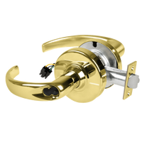 Schlage ND80BD-SPA-RX storeroom lever lock, 605 bright brass, Sparta lever with latch and request-to-exit
