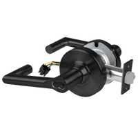 Schlage ND80JD-BRK-RX-622 storeroom cylindrical lock, matte black Boardwalk lever, request-to-exit, less core