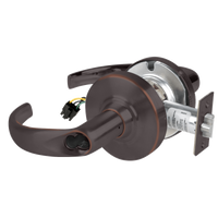Schlage ND80JD-EL-SPA 643E electrified storeroom cylindrical lock, Sparta lever, dark bronze finish