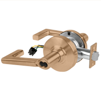 Schlage ND80JD-LON-RX-612 storeroom cylindrical lock, satin bronze, Longitude lever, request-to-exit wiring