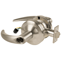 Schlage ND80JD-OME-RX 619 satin nickel storeroom cylindrical lock with Omega lever and request-to-exit wiring