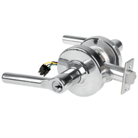 Schlage ND80PD-BRW-RX storeroom cylindrical lock, 625 bright chrome, Broadway lever with keyed cylinder