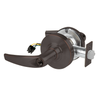 Schlage ND80PD-EL-ATH 643E electrified storeroom cylindrical lock, Athens lever, dark bronze finish