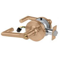Schlage ND80PD-EL-BRK electrified storeroom cylindrical lock, Boardwalk lever, satin bronze 612 finish