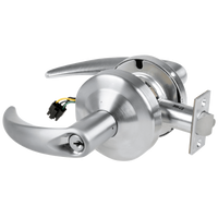 Schlage ND80PD-OME-RX 626 storeroom cylindrical lock, satin chrome Omega lever with keyed cylinder and latch