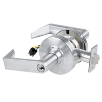 Schlage ND80PD-RHO-RX storeroom cylindrical lock, 626 satin chrome, Rhodes lever with keyed cylinder