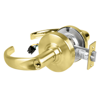 Schlage ND80PD Sparta storeroom lever lock with RX, satin brass 606 finish, keyed cylinder and latch