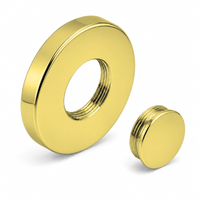 Schlage 09-508-A blank rose US3 bright brass with threaded plug for L Series exterior locks