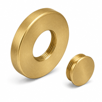 Schlage 09-508-A blank rose in satin brass US4 606 with threaded plug for L Series exterior locks