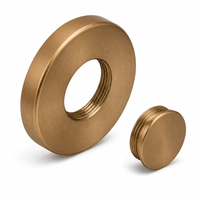 Schlage 09-508-A blank rose in satin bronze US612 with threaded plug for L Series exterior locks