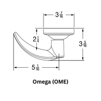 Schlage ALX70B-OME Classroom Cylindrical Lock, Omega Lever, SFIC Less Core