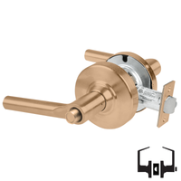 Schlage ALX40-BRW Privacy Cylindrical Lock, Broadway Lever, Non-Keyed