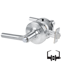 Schlage ALX40-BRW Privacy Cylindrical Lock, Broadway Lever, Non-Keyed