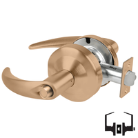 Schlage ALX40-OME Privacy Cylindrical Lock, Omega Lever, Non-Keyed