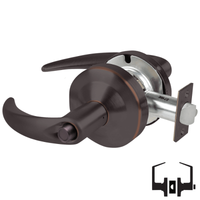 Schlage ALX40-OME Privacy Cylindrical Lock, Omega Lever, Non-Keyed