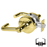 Schlage ALX40-TLR Privacy Cylindrical Lock, Tubular Lever, Non-Keyed