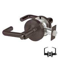 Schlage ALX40-TLR Privacy Cylindrical Lock, Tubular Lever, Non-Keyed