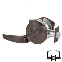 Schlage ND40S-ATH Cylindrical Privacy Lockset, Athens Lever, Non-Keyed, Grade 1