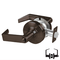 Schlage ND40S-RHO Cylindrical Privacy Lockset, Rhodes Lever, Non-Keyed, Grade 1