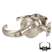 Schlage ND40S-SPA Cylindrical Privacy Lockset, Sparta Lever, Non-Keyed, Grade 1