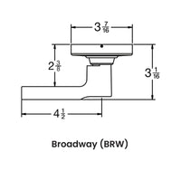 Schlage ND40S-BRW Cylindrical Privacy Lockset, Broadway Lever, Non-Keyed, Grade 1