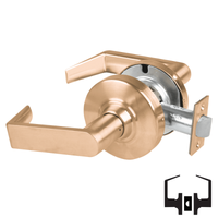 Schlage ALX10-RHO Passage Cylindrical Lock, Rhodes Lever, Non-Keyed