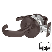 Schlage ND10S-SPA 613 oil-rubbed bronze cylindrical passage set with Sparta lever and latch