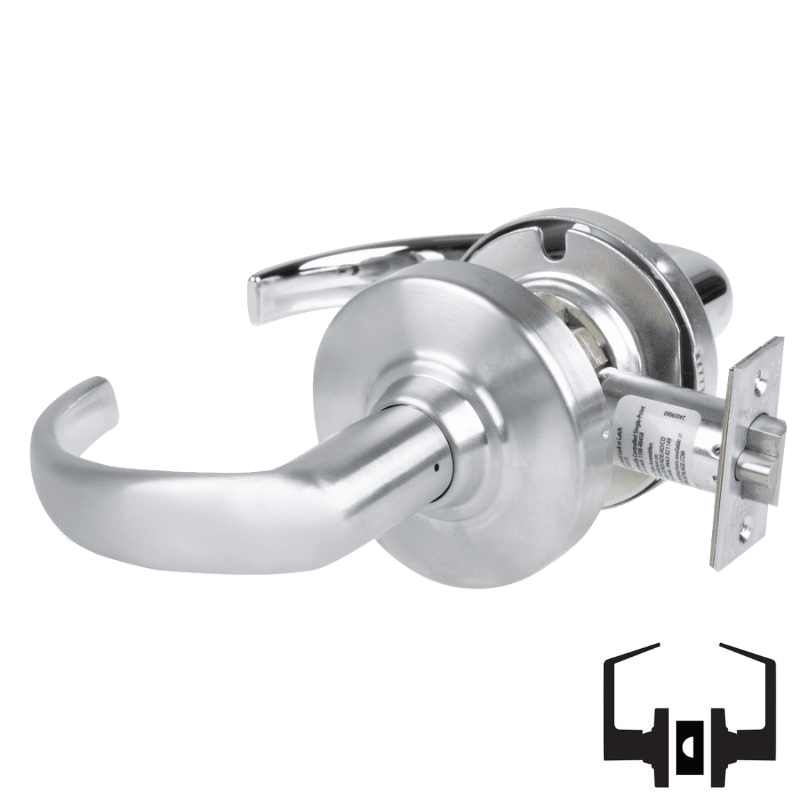 Schlage ALX10-SPA Passage Cylindrical Lock, Sparta Lever, Non-Keyed