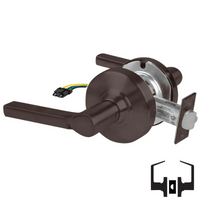 Schlage ND10S-LAT-RX Cylindrical Passage Set, Latitude Lever, Non-Keyed, Request To Exit Switch, US10B-613 Oil Rubbed Bronze