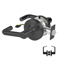 Schlage ND10S-TLR-RX Cylindrical Passage Set, Tubular Lever, Non-Keyed, Request To Exit Switch, US19-622 Matte Black