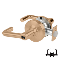 Schlage ND50BD TLR 612 entrance/office cylindrical lock, satin bronze tubular lever, SFIC prep less core