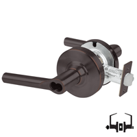 Schlage ND50-JD-BRW Broadway lever entrance lock, 643E dark bronze, FSIC less core cylindrical lockset