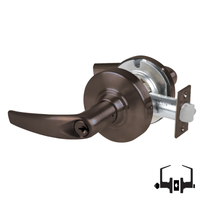 Schlage ND50PD-ATH 613 cylindrical entrance lock with Athens lever, oil-rubbed bronze finish, keyed cylinder