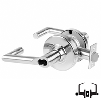 Schlage ND53-BD-BRK entrance lock, Boardwalk lever, 625 bright chrome, SFIC prep less core