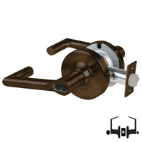 Schlage ND53-JD-BRK entrance lock, Boardwalk lever, oil-rubbed bronze 613, less core
