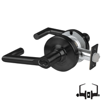Schlage ND53-JD-BRK 622 entrance lock, black Boardwalk lever cylindrical lock with FSIC prep, less core