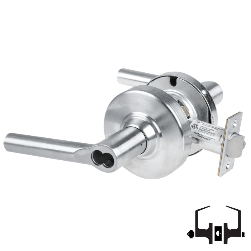Schlage ND53-JD-BRW Cylindrical Entrance Lock, Broadway Lever, Schlage FSIC Full Sized Interchangeable Core, Less Core