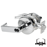 Schlage ND53-JD-RHO entrance lock, Rhodes lever, 625 bright chrome, FSIC less core cylindrical lockset