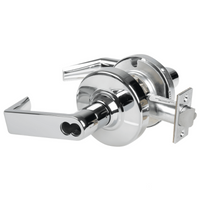 Schlage ND70JD-RHO-625 classroom cylindrical lock, bright chrome Rhodes lever with rose and latch