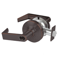 Schlage ND70JD-RHO-643E classroom cylindrical lock, dark bronze Rhodes lever, FSIC less core