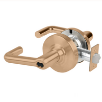 Schlage ND70JD-TLR 612 classroom cylindrical lock, satin bronze tubular lever, less core with latch
