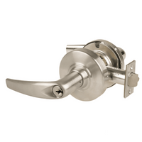 Schlage ND70PD-ATH 619 classroom cylindrical lock, satin nickel Athens lever with keyed cylinder
