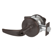 Schlage ND70PD-ATH-643E classroom cylindrical lock, dark bronze Athens lever with keyed cylinder and latch