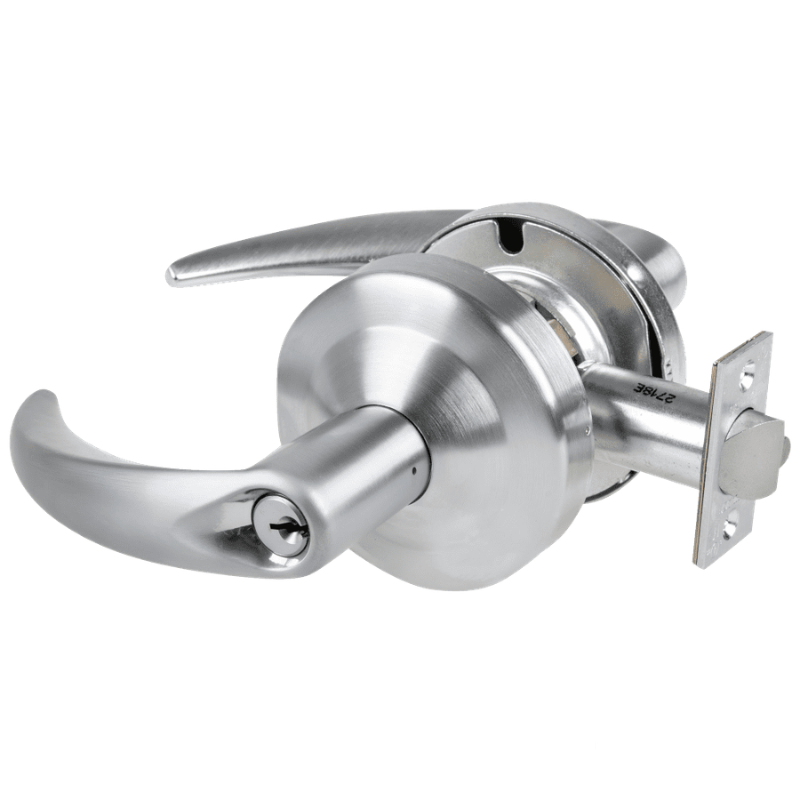 Schlage ND70PD-OME 626 classroom cylindrical lock with Omega lever, satin chrome finish