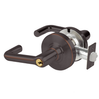 Schlage ND70PD-TLR 643E classroom cylindrical lock with tubular lever, dark bronze finish, keyed cylinder