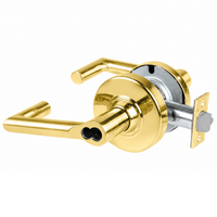 Schlage ND80BD-BRK storeroom cylindrical lock, Boardwalk lever, bright brass 605 finish, SFIC prep