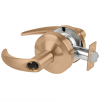 Schlage ND80BD-OME-612 storeroom cylindrical lock, satin bronze, Omega lever with SFIC prep less core